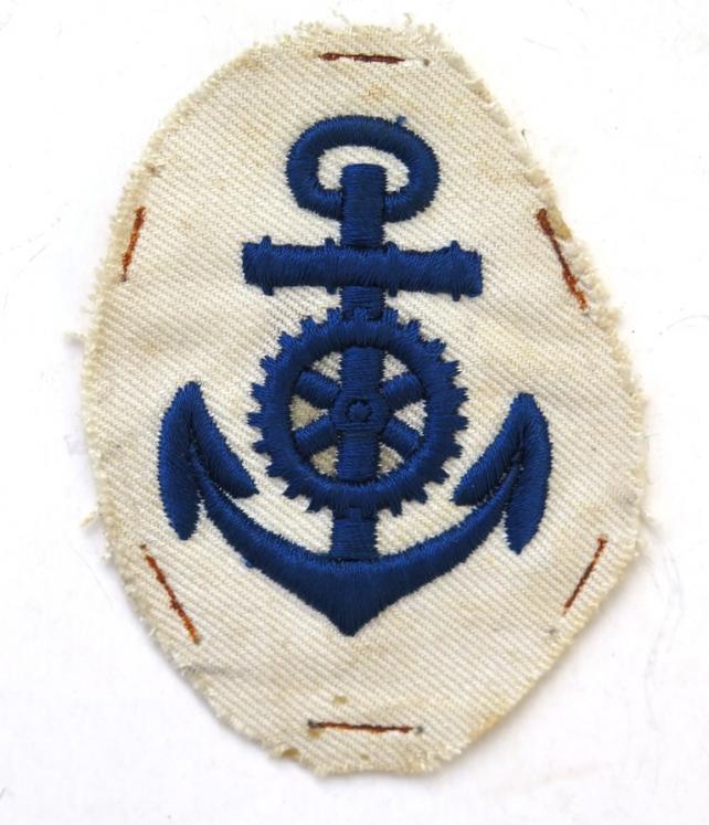 WW2 German navy Kriegsmarine engineer trade patch - white version