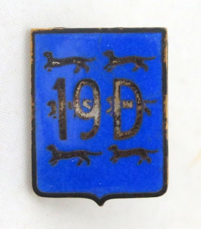 WW2 Finnish army 19th division badge 1941-44