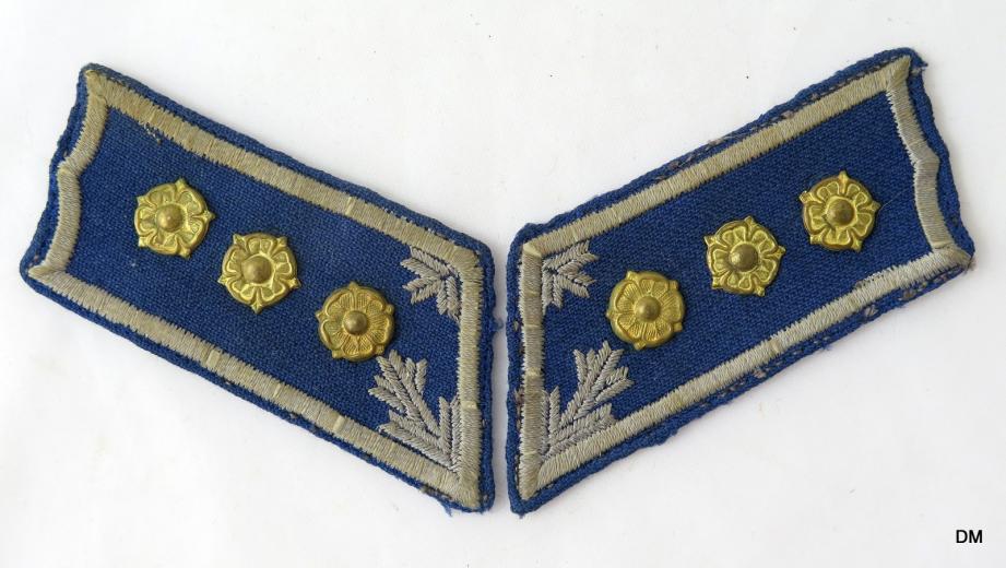WW2 Finnish army supply unit captain collar tabs