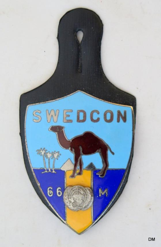 Swedish UN troop UNEF2 badge