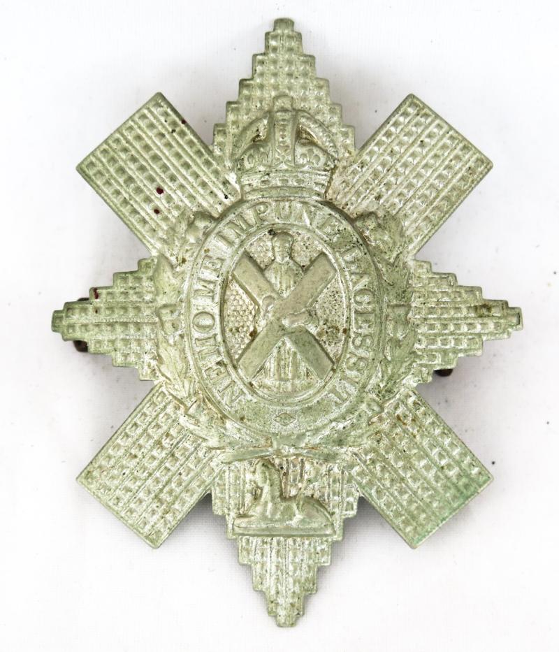 WW2 British army Highland regiment Glengarry cap badge