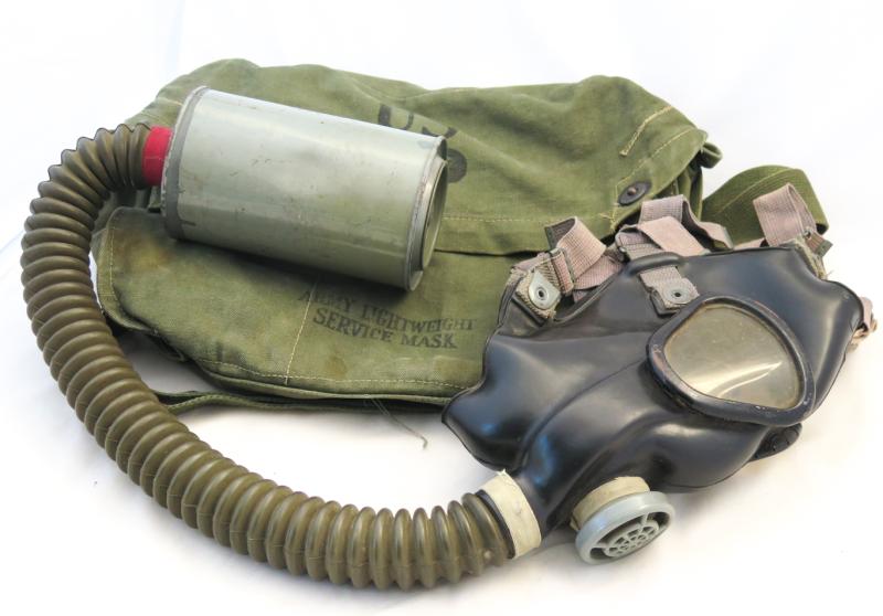 WW2 US army lightweight service gas mask M3-10-6