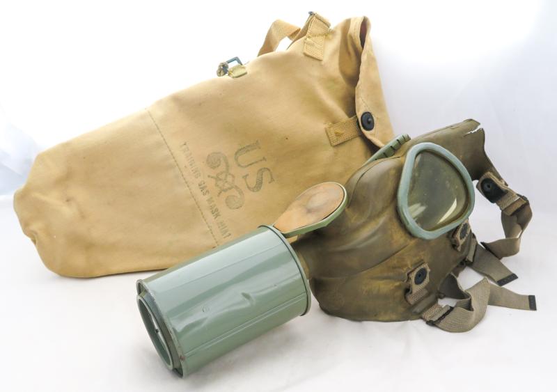 WW2 US army M1A1 training gas mask