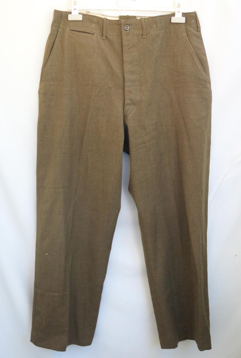 Post-war US army wool field trousers OD-33