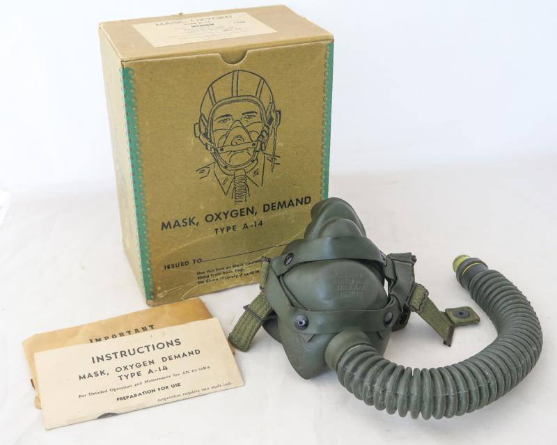 WW2 USAAF A-14 demand oxygen mask - 8th AF mod 1944/45