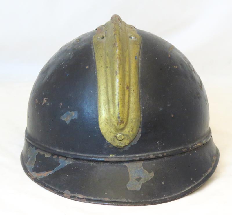 WW1 French M1915 Adrian steel helmet - Finnish voluntary fire brigade