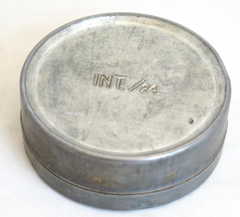 Pre-war Finnish army issue shoe grease tin - 1924