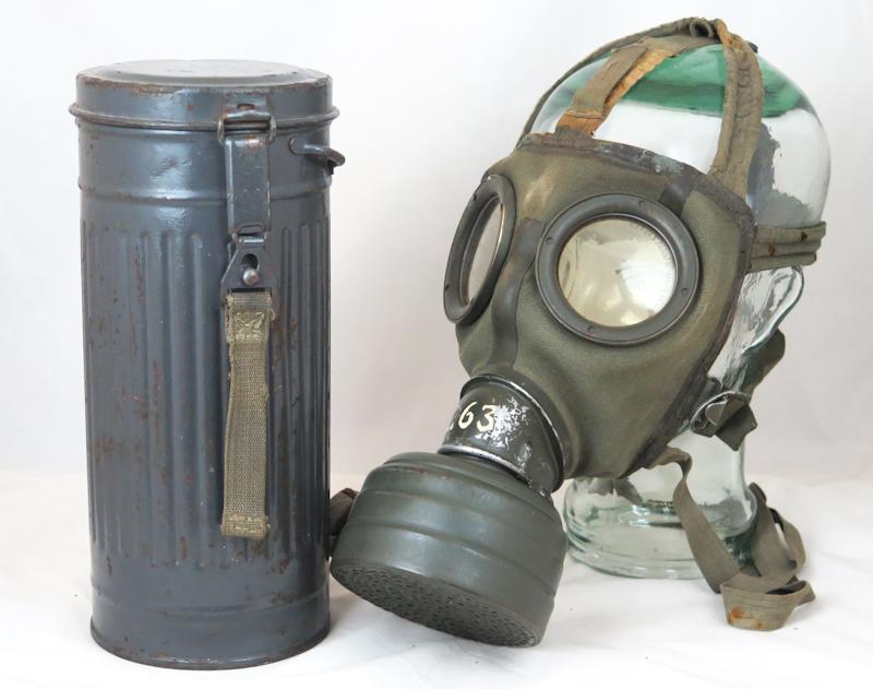 Dragoon Militaria | WW2 German GM30 gas mask and canister - Luftwaffe ...