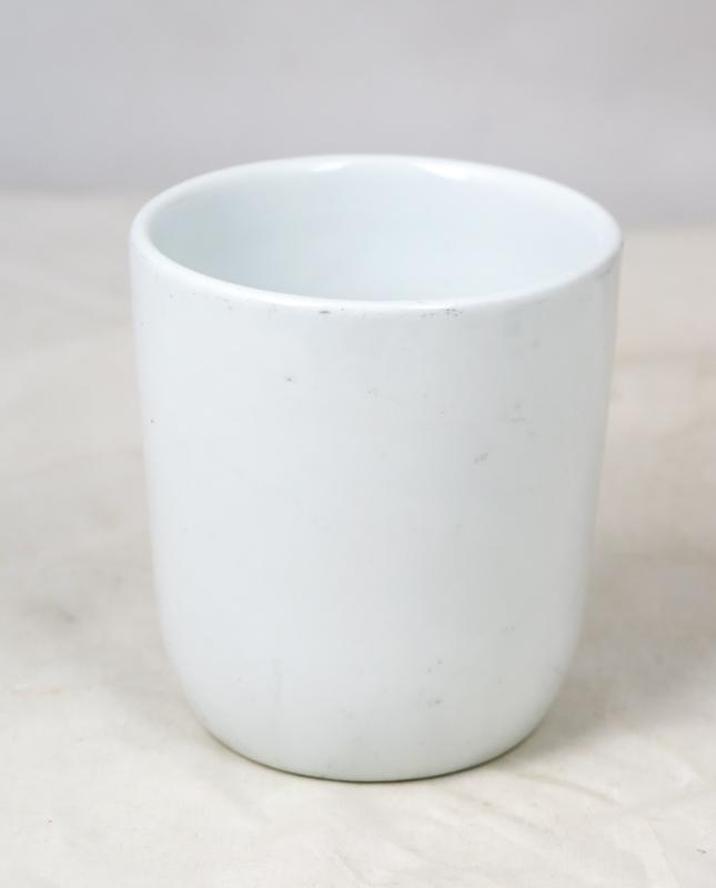 Pre-war Finnish army issue mess hall porcelain cup