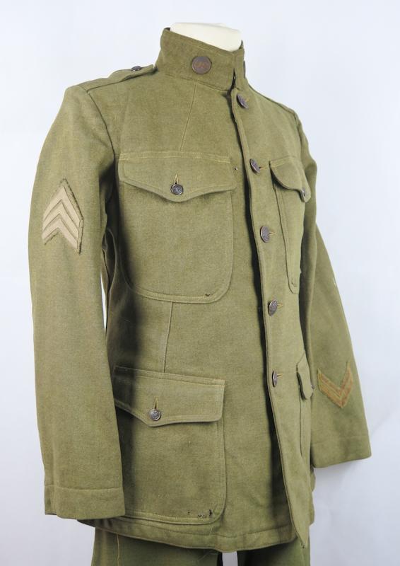 Dragoon Militaria | WW1 US army M1912 sergeant uniform - Transport ...