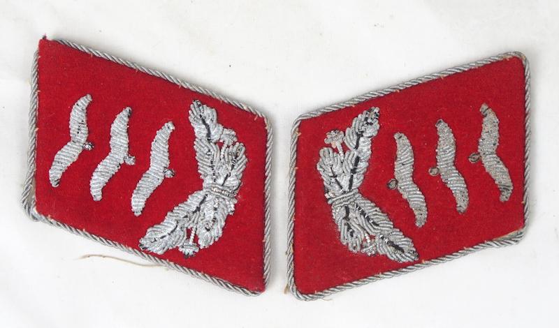 WW2 German Luftwaffe FLAK Captain collar patches
