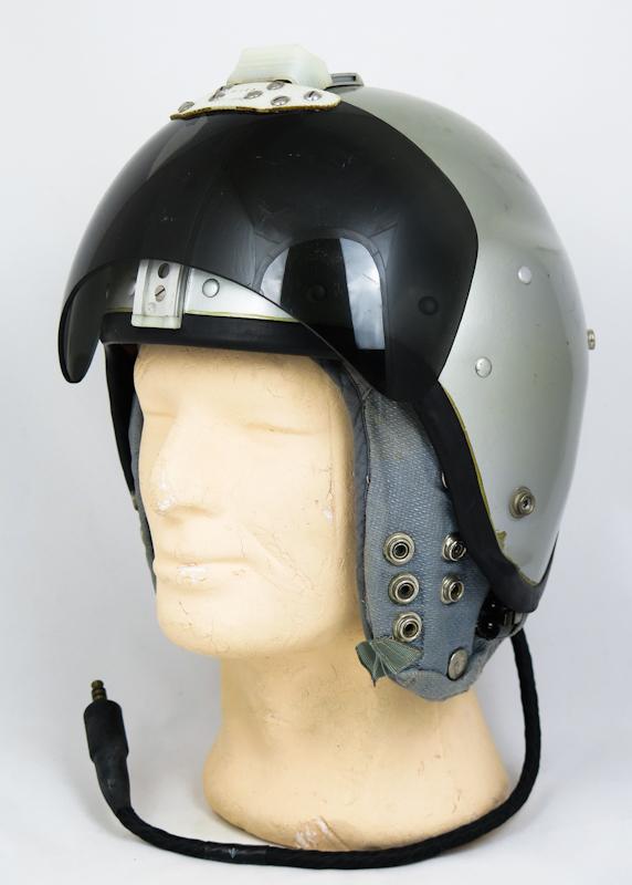 Cold war 1960s  British RAF Mk1A Flight helmet with G-type cloth helmet
