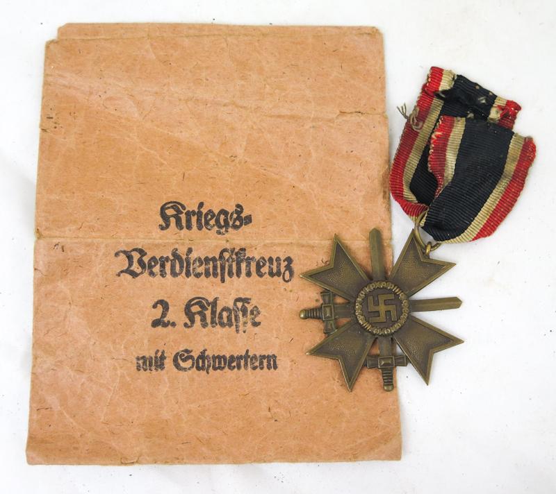 WW2 German war merit cross 2nd class with swords - Biedermann packet