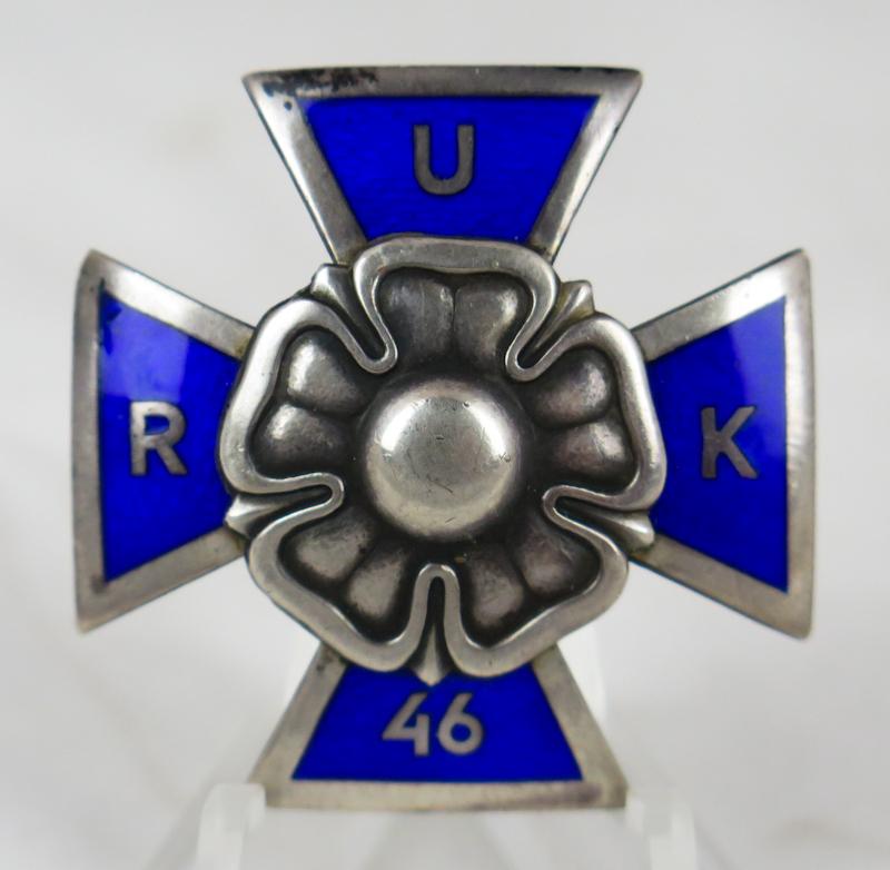 WW2 Finnish reserve officer school course badge - RUK 46