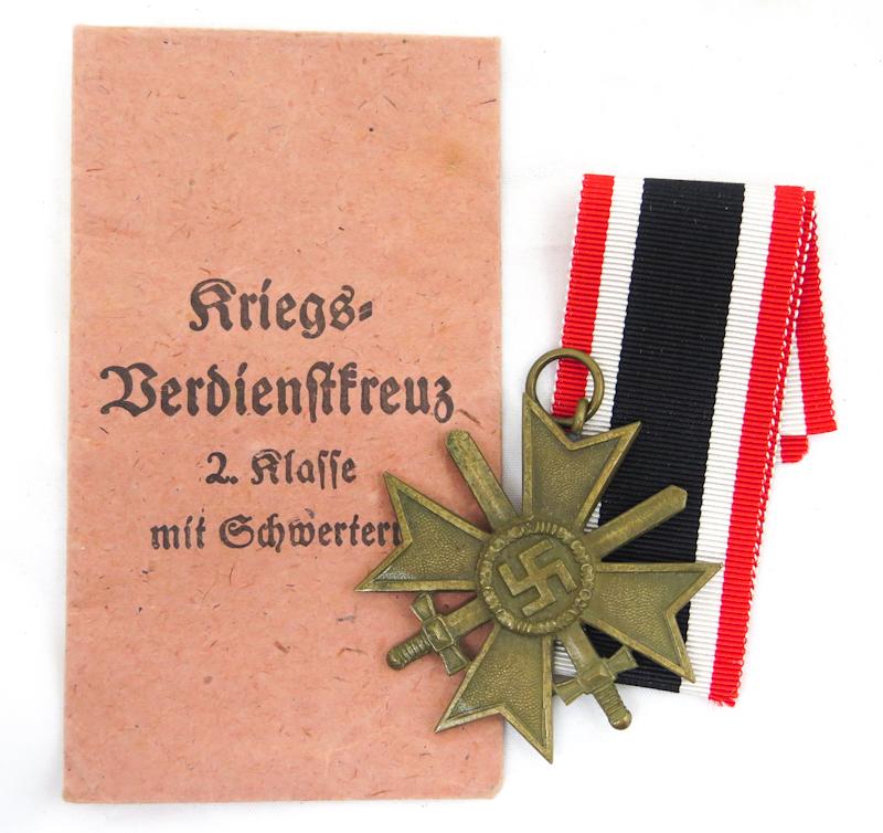 WW2 German war merit cross 2nd class with swords - Turks Witwe packet