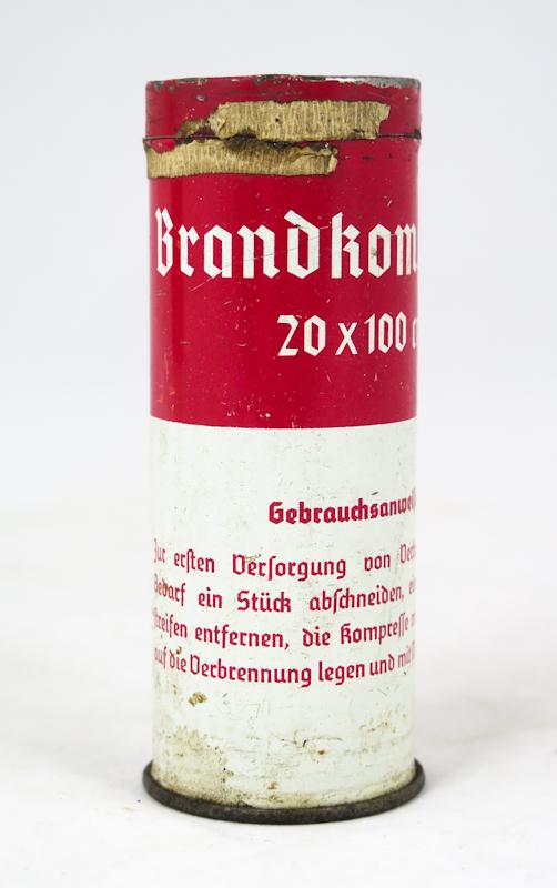 WW2 German Wehrmacht Brandkompresse tube