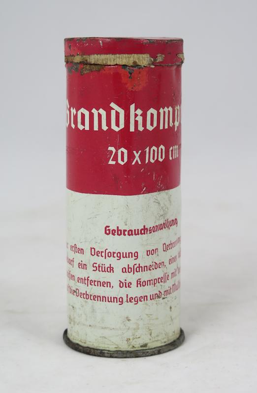 WW2 German Wehrmacht Brandkompresse tube