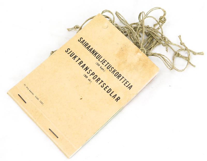 WW2 Finnish army Medical patient tag leaflet