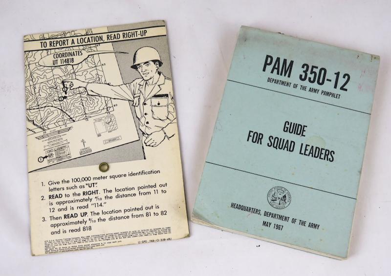 Cold war Vietnam war period US army manuals - compass and squad leader