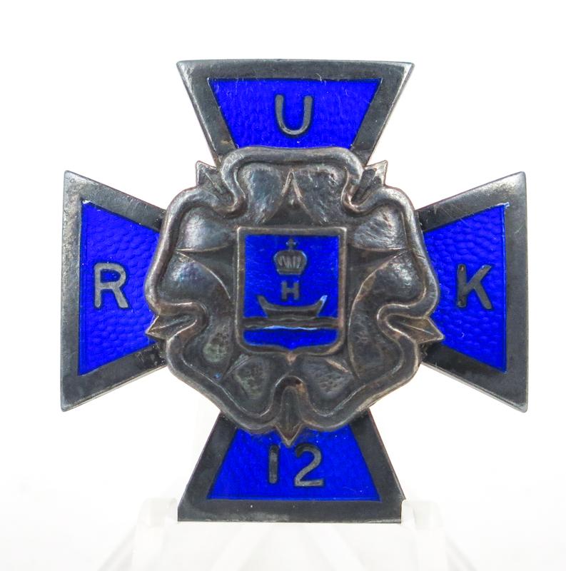 Pre-war Finnish Reserve Officer school course badge -  RUK 12