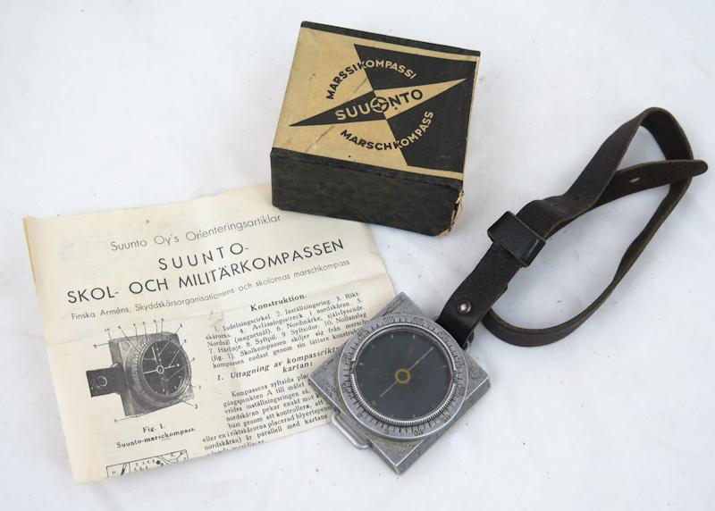 WW2 Finnish army Suunto M/34 compass - Civil guards Skoha