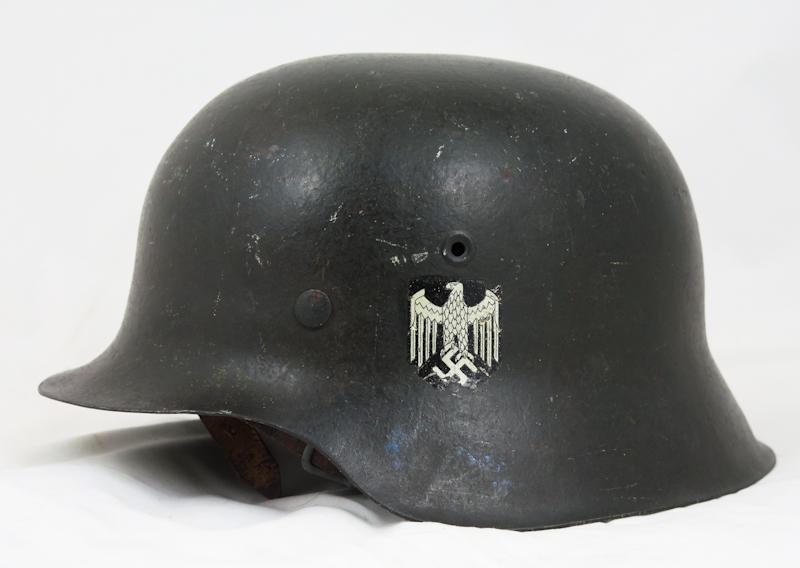 WW2 German Wehrmacht army M42 steel helmet single decal - EF66