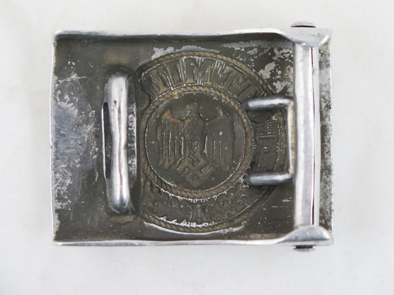 WW2 German Wehrmacht army aluminium combat belt buckle