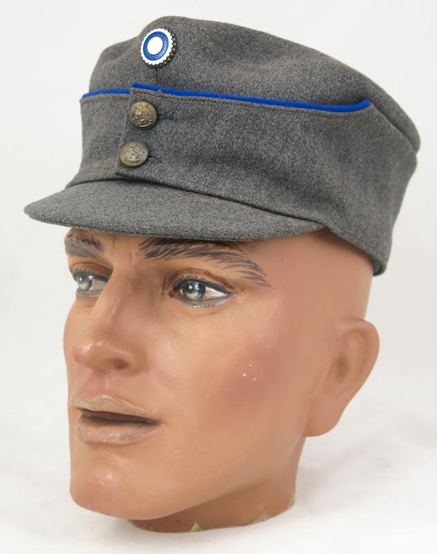 WW2 Finnish early M36 field cap with braid - Air force/supply