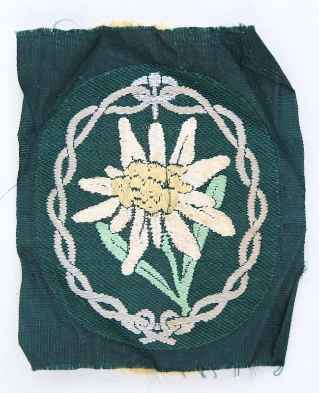 WW2 German Wehrmacht Mountain troops sleeve patch