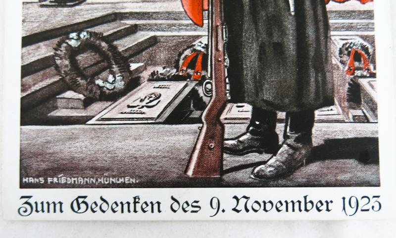 1930s Third reich post card - 1923 commemoration day 1937