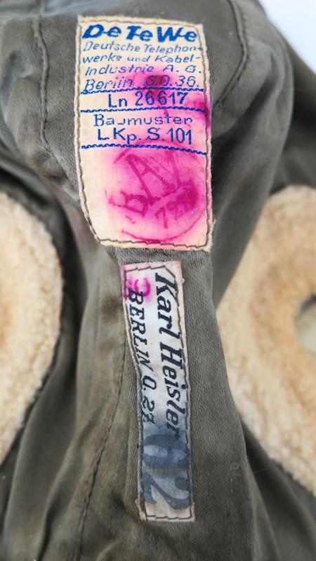 WW2 German Luftwaffe Lkp S 101 flight helmet