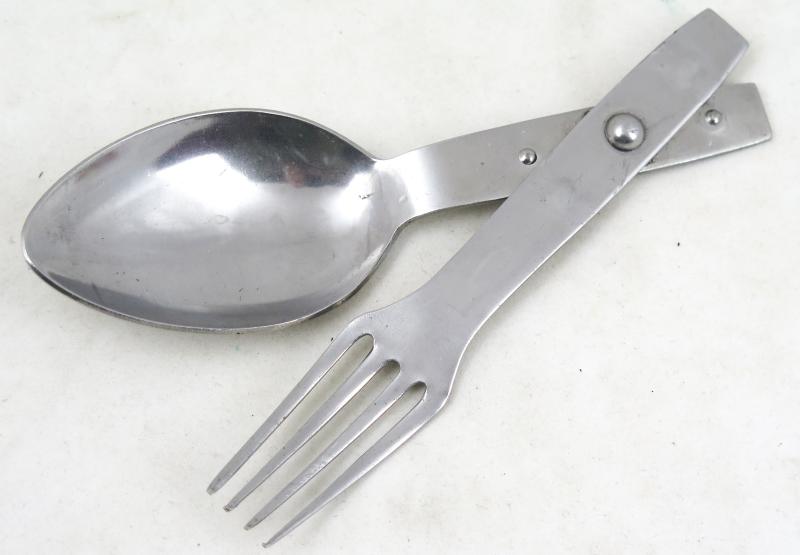 WW2 German Wehrmacht/Waffen-SS fork-spoon eating utensil - steel CFH-A 41