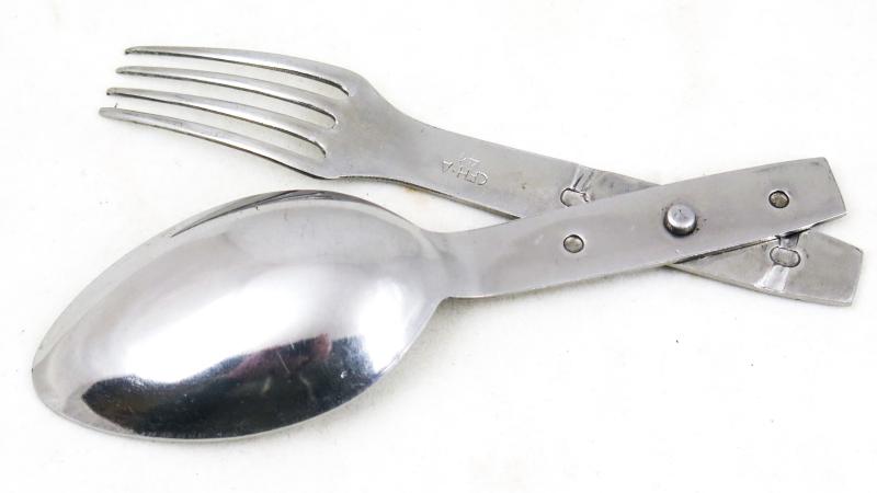 WW2 German Wehrmacht/Waffen-SS fork-spoon eating utensil - steel CFH-A 41