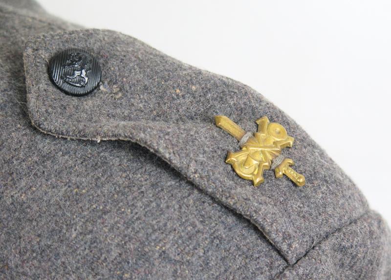 WW2 Finnish army signal staff-sergeant M/36 field jacket - 11.division signal unit patch