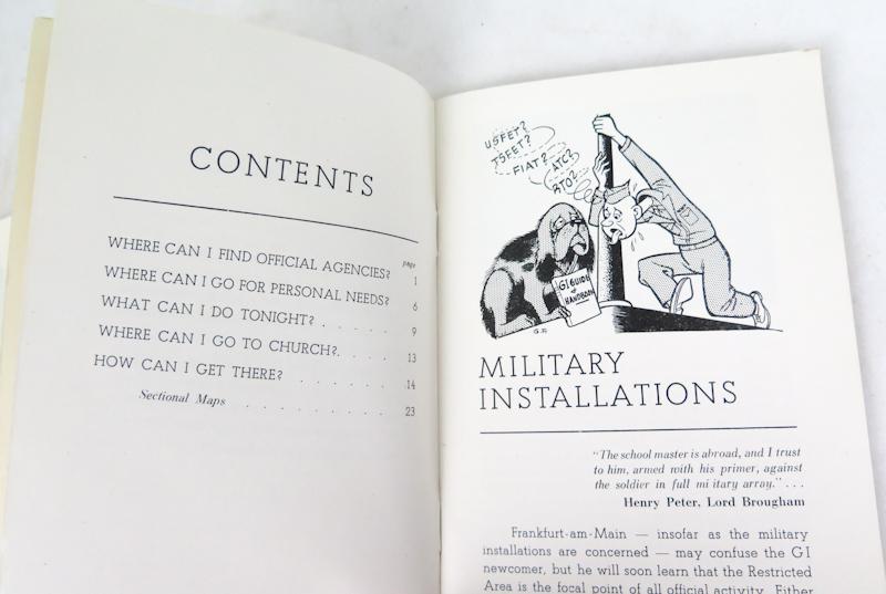 WW2 US Army USFET handbook Frankfurt am Main facilities - 1945