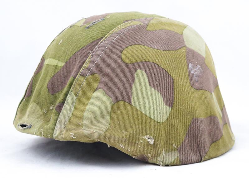 Post-war Finnish army M55 steel helmet with camo cover