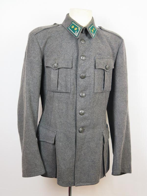 WW2 Finnish army infantry officers M36 field jacket with belt - late war pattern 1944