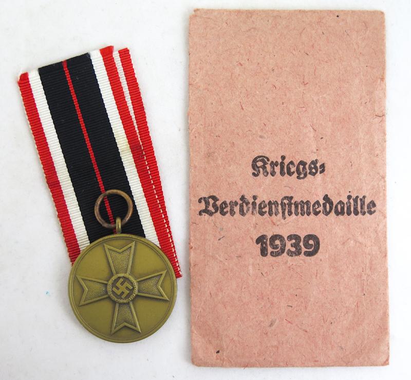 WW2 German War Merit medal with packet - Hoffstätter