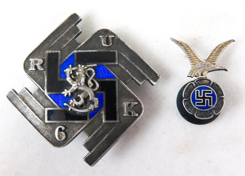 WW2 Finnish Lentoruk 6 badge - Fighter pilot