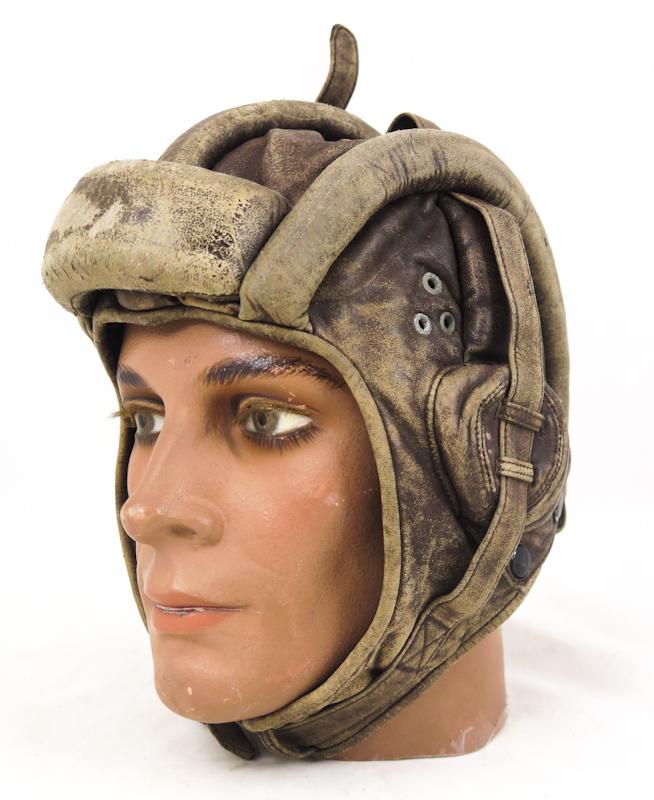 WW2 Finnish Tank grew leather helmet - Friitala