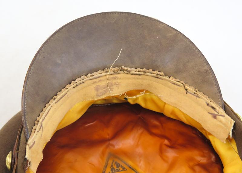 WW2 US army air force officers brown service cap - Luxenberg, New York