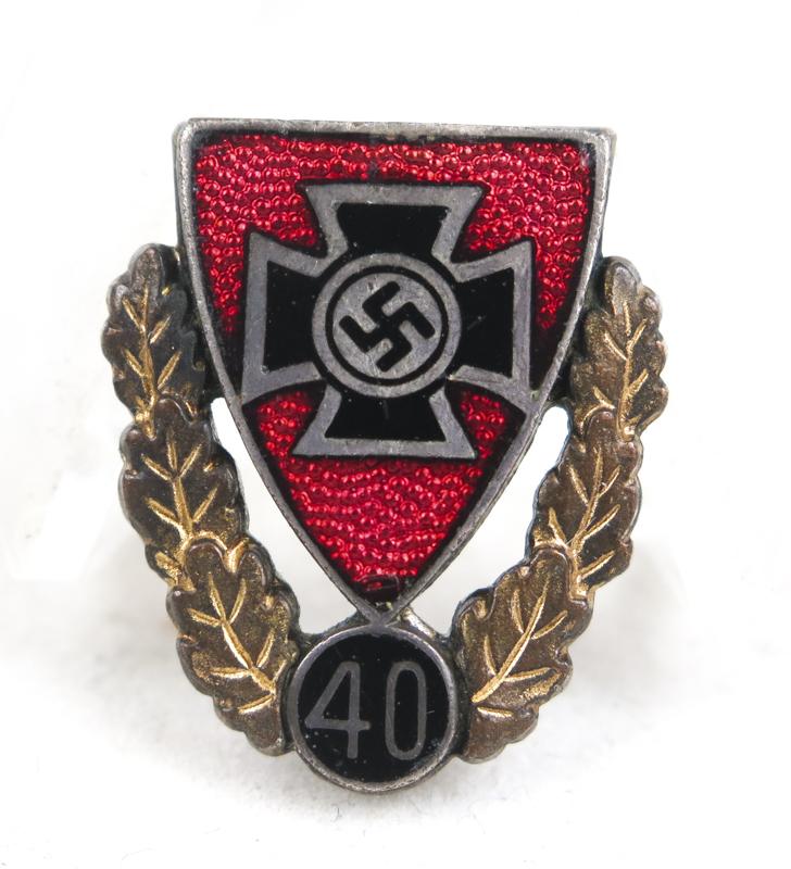 WW2 German NSRKB  40 years membership badge