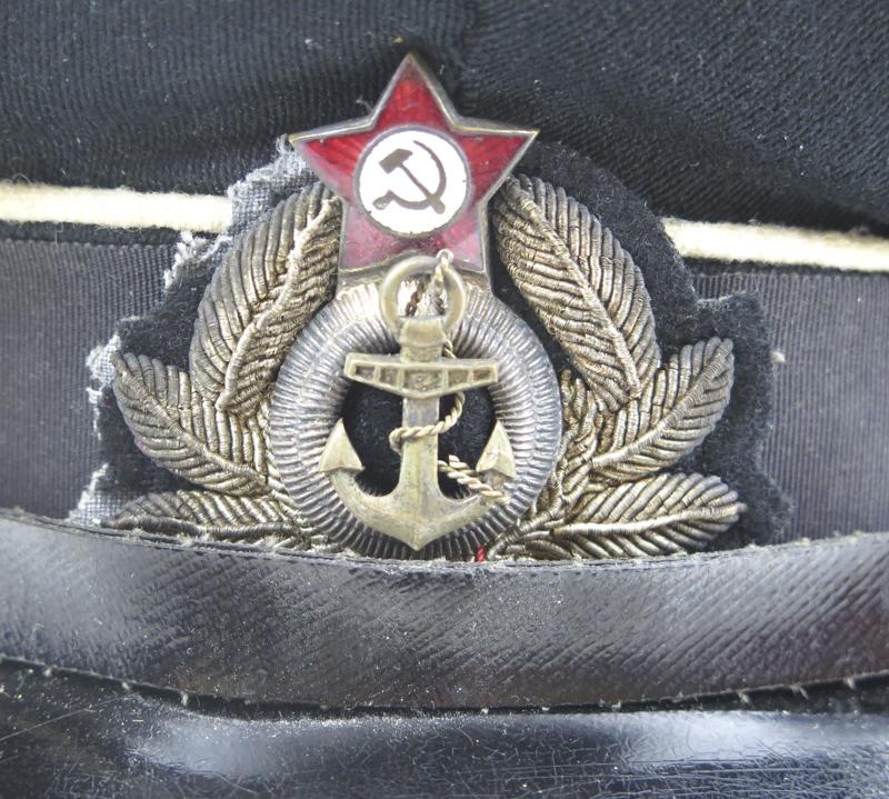 Cold war Soviet Navy M1954 technical branch officers visor cap