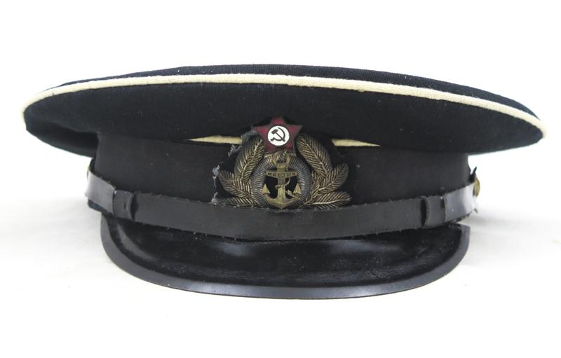 Cold war Soviet Navy M1954 technical branch officers visor cap