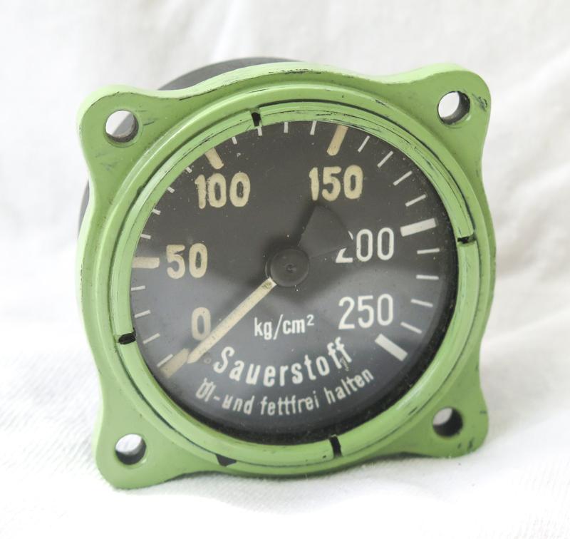 WW2 German Luftwaffe  airplane oxygen gauge FL 30496 - BF109