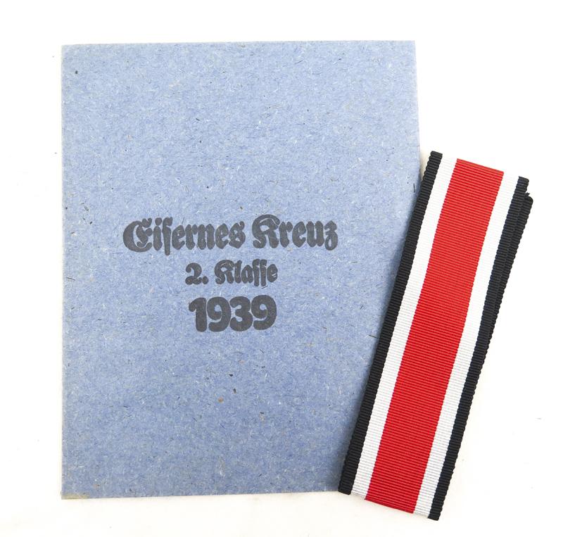 WW2 German iron cross 2nd class paper packet with ribbon