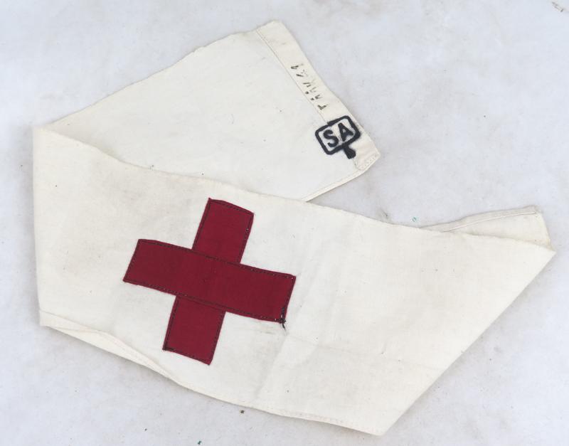 WW2 Finnish medics red cross arm band