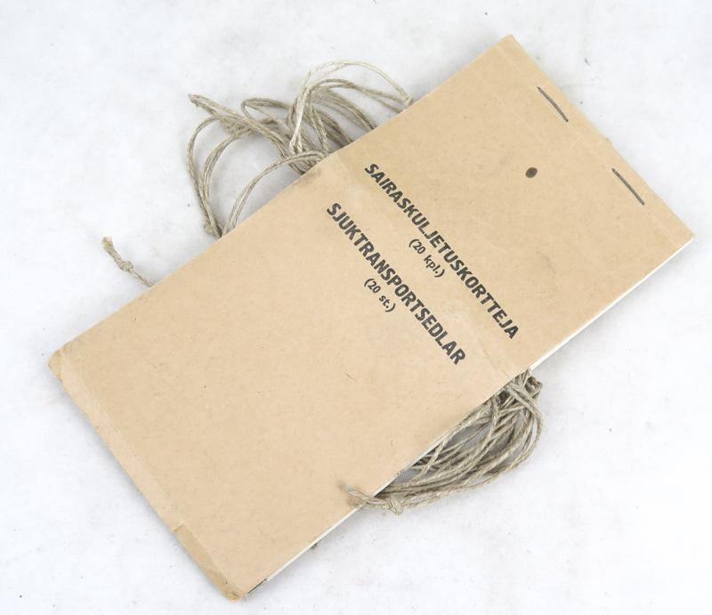 WW2 Finnish patient tag leaflet- early type