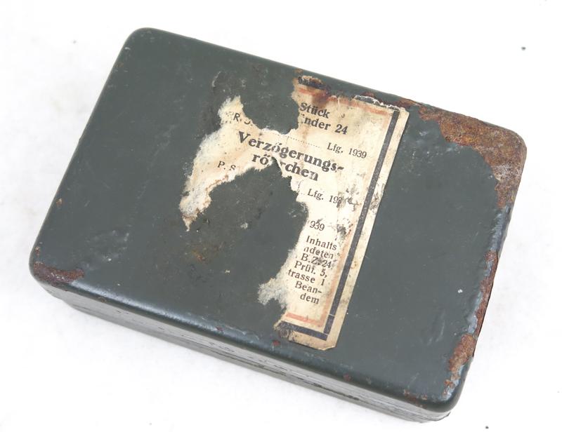 WW2 German Brennzunder 24 empty metal case - 1938