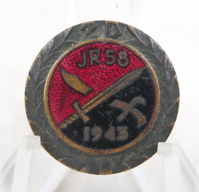 WW2 Finnish regimental 1941-44 badge - JR58 2nd Division 1943